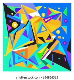 Vector of triangle geometric 3d forms. Modern info banner abstract backgrounds for poster, message presentations or identity layouts. Graphic template and ideas. 