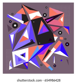 Vector of triangle geometric 3d forms. Modern info banner abstract backgrounds for poster, message presentations or identity layouts. Graphic template and ideas. 