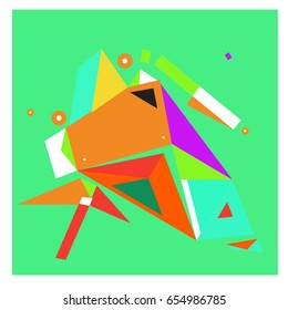 Vector of triangle geometric 3d forms. Modern info banner abstract backgrounds for poster, message presentations or identity layouts. Graphic template and ideas. 