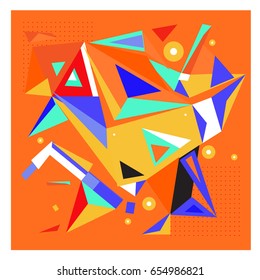 Vector of triangle geometric 3d forms. Modern info banner abstract backgrounds for poster, message presentations or identity layouts. Graphic template and ideas. 