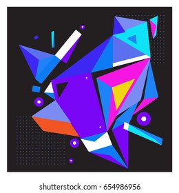 Vector of triangle geometric 3d forms. Modern info banner abstract backgrounds for poster, message presentations or identity layouts. Graphic template and ideas. 