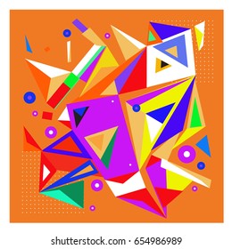 Vector of triangle geometric 3d forms. Modern info banner abstract backgrounds for poster, message presentations or identity layouts. Graphic template and ideas. 