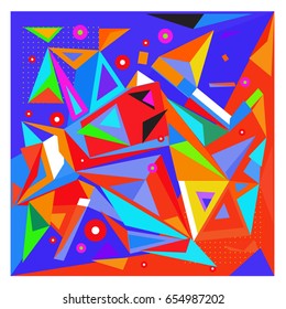 Vector of triangle geometric 3d forms. Modern info banner abstract backgrounds for poster, message presentations or identity layouts. Graphic template and ideas. 