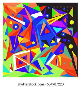 Vector of triangle geometric 3d forms. Modern info banner abstract backgrounds for poster, message presentations or identity layouts. Graphic template and ideas. 