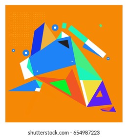 Vector of triangle geometric 3d forms. Modern info banner abstract backgrounds for poster, message presentations or identity layouts. Graphic template and ideas. 