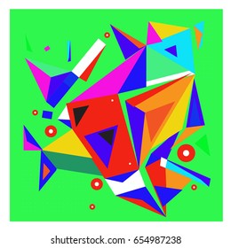 Vector of triangle geometric 3d forms. Modern info banner abstract backgrounds for poster, message presentations or identity layouts. Graphic template and ideas. 