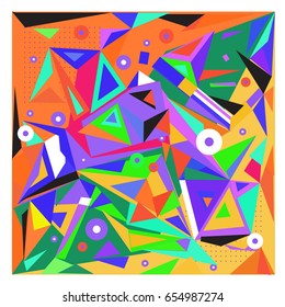 Vector of triangle geometric 3d forms. Modern info banner abstract backgrounds for poster, message presentations or identity layouts. Graphic template and ideas. 