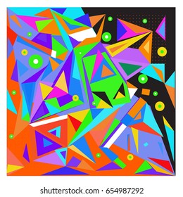 Vector of triangle geometric 3d forms. Modern info banner abstract backgrounds for poster, message presentations or identity layouts. Graphic template and ideas. 