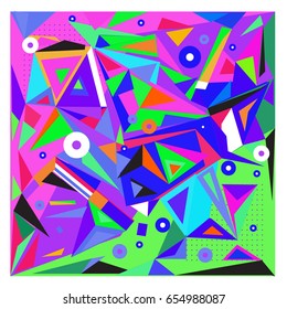 Vector of triangle geometric 3d forms. Modern info banner abstract backgrounds for poster, message presentations or identity layouts. Graphic template and ideas. 