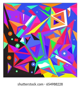 Vector of triangle geometric 3d forms. Modern info banner abstract backgrounds for poster, message presentations or identity layouts. Graphic template and ideas. 