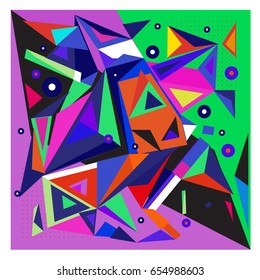 Vector of triangle geometric 3d forms. Modern info banner abstract backgrounds for poster, message presentations or identity layouts. Graphic template and ideas. 