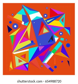 Vector of triangle geometric 3d forms. Modern info banner abstract backgrounds for poster, message presentations or identity layouts. Graphic template and ideas. 