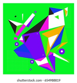 Vector of triangle geometric 3d forms. Modern info banner abstract backgrounds for poster, message presentations or identity layouts. Graphic template and ideas. 