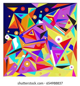 Vector of triangle geometric 3d forms. Modern info banner abstract backgrounds for poster, message presentations or identity layouts. Graphic template and ideas. 