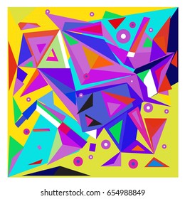 Vector of triangle geometric 3d forms. Modern info banner abstract backgrounds for poster, message presentations or identity layouts. Graphic template and ideas. 