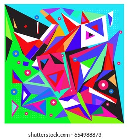 Vector of triangle geometric 3d forms. Modern info banner abstract backgrounds for poster, message presentations or identity layouts. Graphic template and ideas. 