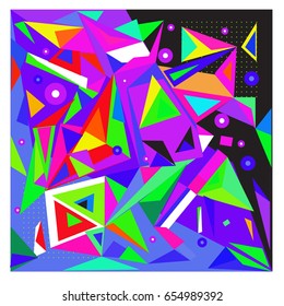 Vector of triangle geometric 3d forms. Modern info banner abstract backgrounds for poster, message presentations or identity layouts. Graphic template and ideas. 