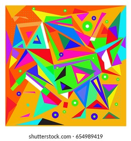 Vector of triangle geometric 3d forms. Modern info banner abstract backgrounds for poster, message presentations or identity layouts. Graphic template and ideas. 