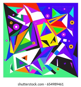 Vector of triangle geometric 3d forms. Modern info banner abstract backgrounds for poster, message presentations or identity layouts. Graphic template and ideas. 