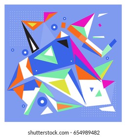 Vector of triangle geometric 3d forms. Modern info banner abstract backgrounds for poster, message presentations or identity layouts. Graphic template and ideas. 