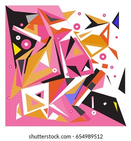 Vector of triangle geometric 3d forms. Modern info banner abstract backgrounds for poster, message presentations or identity layouts. Graphic template and ideas. 