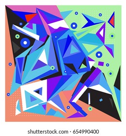 Vector of triangle geometric 3d forms. Modern info banner abstract backgrounds for poster, message presentations or identity layouts. Graphic template and ideas. 