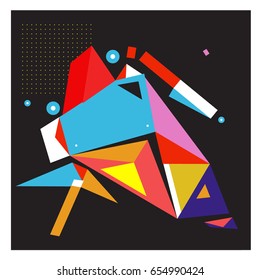 Vector of triangle geometric 3d forms. Modern info banner abstract backgrounds for poster, message presentations or identity layouts. Graphic template and ideas. 