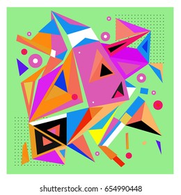 Vector of triangle geometric 3d forms. Modern info banner abstract backgrounds for poster, message presentations or identity layouts. Graphic template and ideas. 