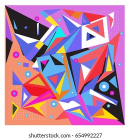 Vector of triangle geometric 3d forms. Modern info banner abstract backgrounds for poster, message presentations or identity layouts. Graphic template and ideas. 