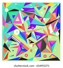 Vector of triangle geometric 3d forms. Modern info banner abstract backgrounds for poster, message presentations or identity layouts. Graphic template and ideas. 