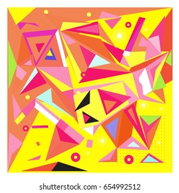 Vector of triangle geometric 3d forms. Modern info banner abstract backgrounds for poster, message presentations or identity layouts. Graphic template and ideas. 