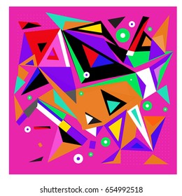 Vector of triangle geometric 3d forms. Modern info banner abstract backgrounds for poster, message presentations or identity layouts. Graphic template and ideas. 
