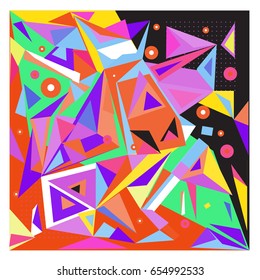 Vector of triangle geometric 3d forms. Modern info banner abstract backgrounds for poster, message presentations or identity layouts. Graphic template and ideas. 