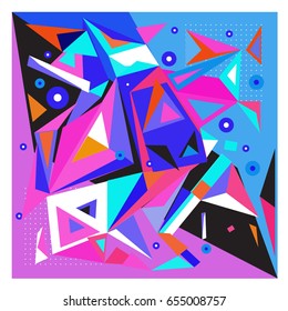 Vector of triangle geometric 3d forms. Modern info banner abstract backgrounds for poster, message presentations or identity layouts. Graphic template and ideas. 