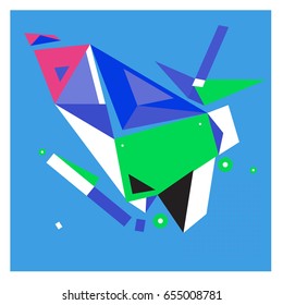 Vector of triangle geometric 3d forms. Modern info banner abstract backgrounds for poster, message presentations or identity layouts. Graphic template and ideas. 