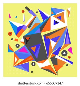 Vector of triangle geometric 3d forms. Modern info banner abstract backgrounds for poster, message presentations or identity layouts. Graphic template and ideas. 