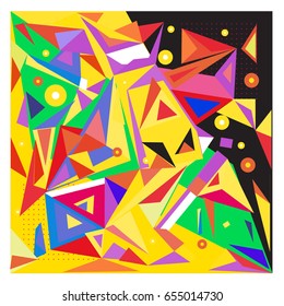 Vector of triangle geometric 3d forms. Modern info banner abstract backgrounds for poster, message presentations or identity layouts. Graphic template and ideas. 