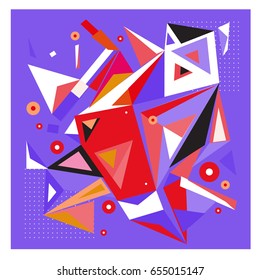 Vector of triangle geometric 3d forms. Modern info banner abstract backgrounds for poster, message presentations or identity layouts. Graphic template and ideas. 
