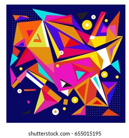 Vector of triangle geometric 3d forms. Modern info banner abstract backgrounds for poster, message presentations or identity layouts. Graphic template and ideas. 