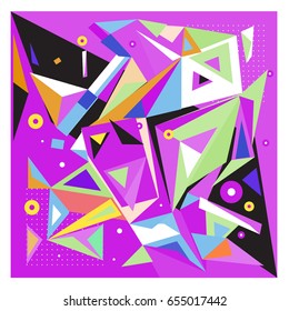 Vector of triangle geometric 3d forms. Modern info banner abstract backgrounds for poster, message presentations or identity layouts. Graphic template and ideas. 