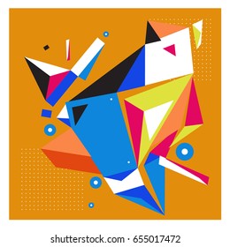 Vector of triangle geometric 3d forms. Modern info banner abstract backgrounds for poster, message presentations or identity layouts. Graphic template and ideas. 