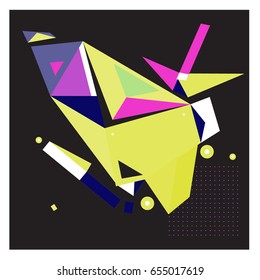 Vector of triangle geometric 3d forms. Modern info banner abstract backgrounds for poster, message presentations or identity layouts. Graphic template and ideas. 