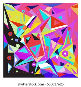 Vector of triangle geometric 3d forms. Modern info banner abstract backgrounds for poster, message presentations or identity layouts. Graphic template and ideas. 