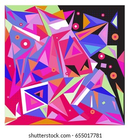 Vector of triangle geometric 3d forms. Modern info banner abstract backgrounds for poster, message presentations or identity layouts. Graphic template and ideas. 