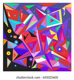 Vector of triangle geometric 3d forms. Modern info banner abstract backgrounds for poster, message presentations or identity layouts. Graphic template and ideas. 