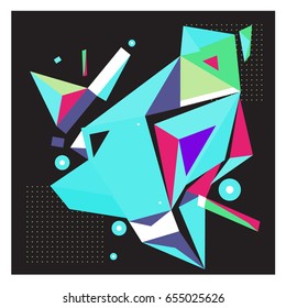 Vector of triangle geometric 3d forms. Modern info banner abstract backgrounds for poster, message presentations or identity layouts. Graphic template and ideas. 