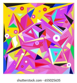 Vector of triangle geometric 3d forms. Modern info banner abstract backgrounds for poster, message presentations or identity layouts. Graphic template and ideas. 