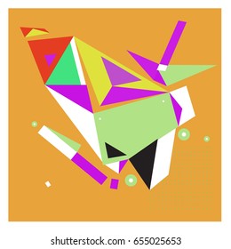 Vector of triangle geometric 3d forms. Modern info banner abstract backgrounds for poster, message presentations or identity layouts. Graphic template and ideas. 
