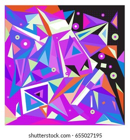 Vector of triangle geometric 3d forms. Modern info banner abstract backgrounds for poster, message presentations or identity layouts. Graphic template and ideas. 