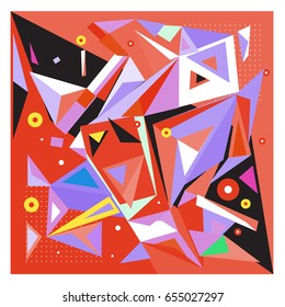 Vector of triangle geometric 3d forms. Modern info banner abstract backgrounds for poster, message presentations or identity layouts. Graphic template and ideas. 